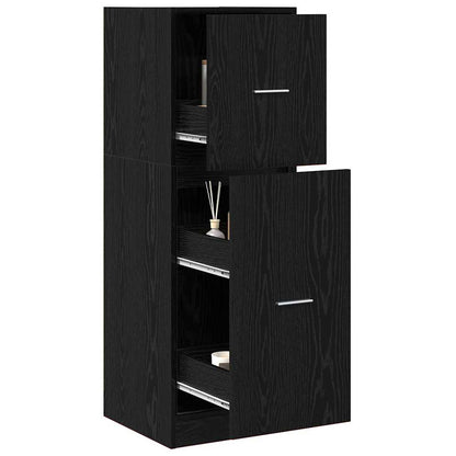 Apothecary Cabinet Black oak 40 x 41 x 118 cm Engineered wood
