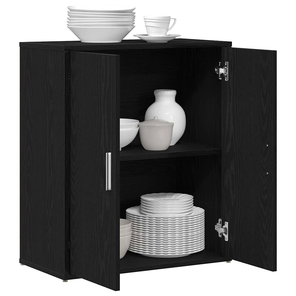 Sideboard Black Oak 60x31x70 cm Engineered Wood