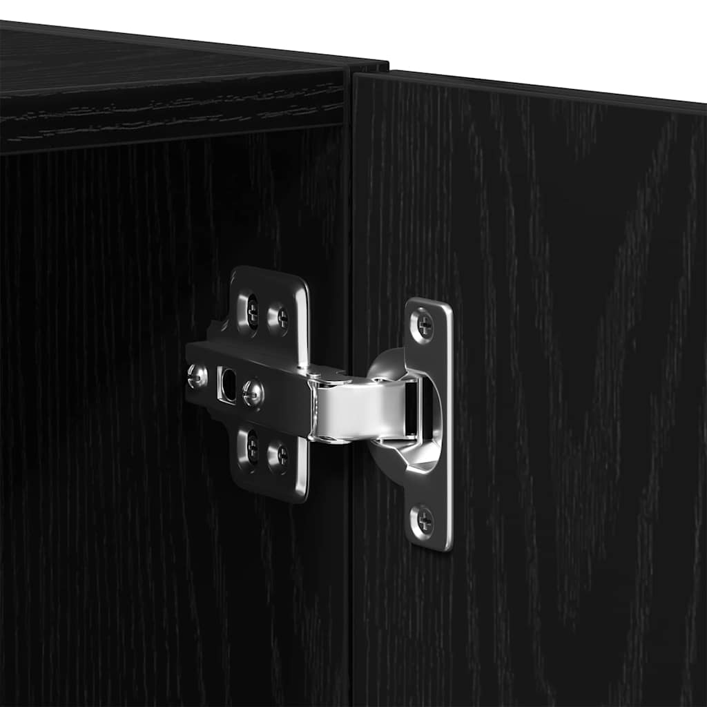 Wall Cabinet Black oak 70 x 42.5 x 40 cm Engineered wood