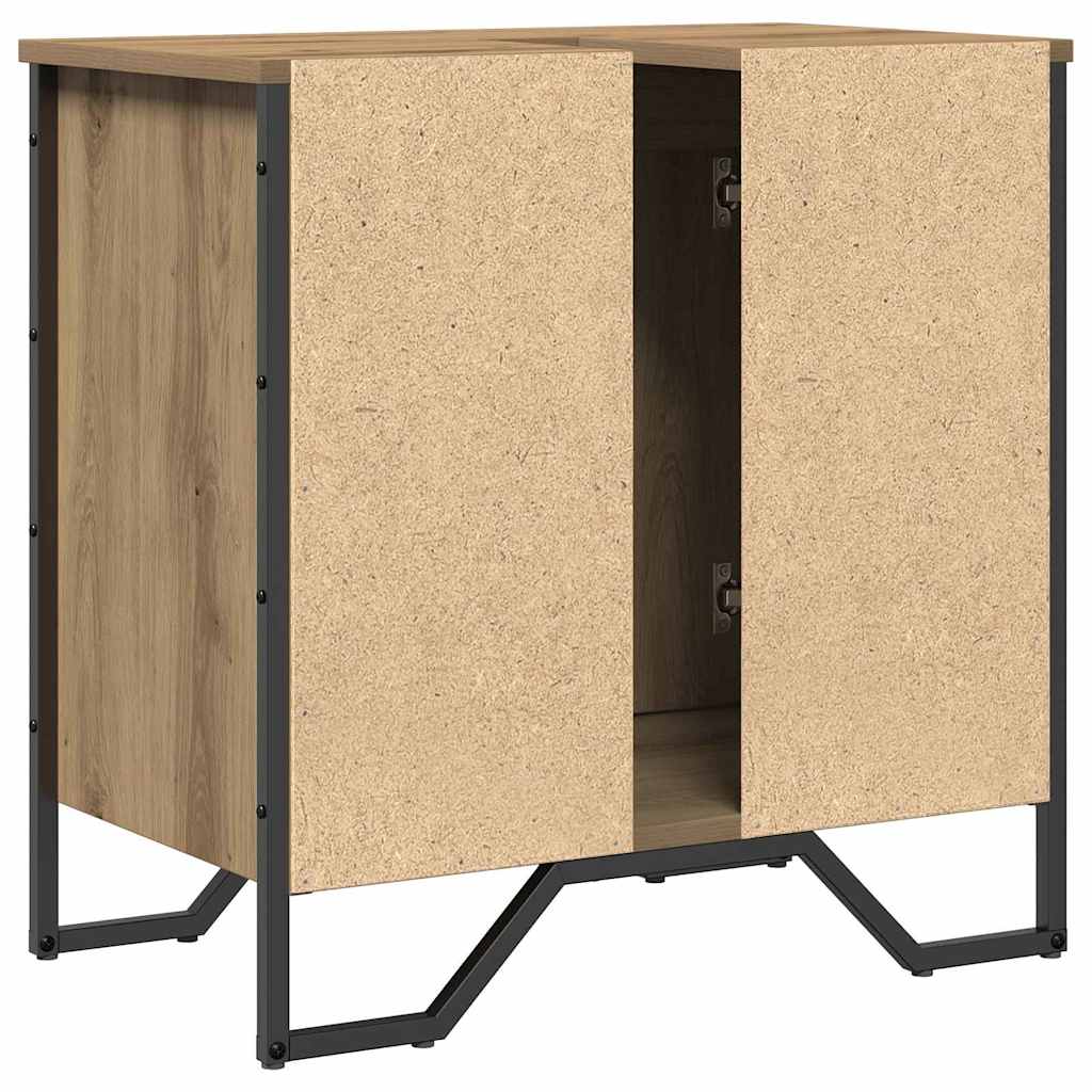 Bathroom Sink Cabinet with Storage Artisan Oak 60 x 35 x 60 cm