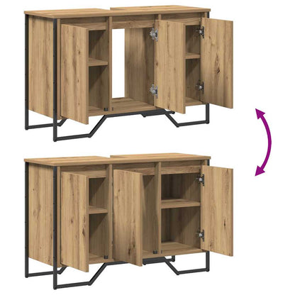 Bathroom Sink Cabinet with Storage Artisan Oak 91 x 35 x 60 cm