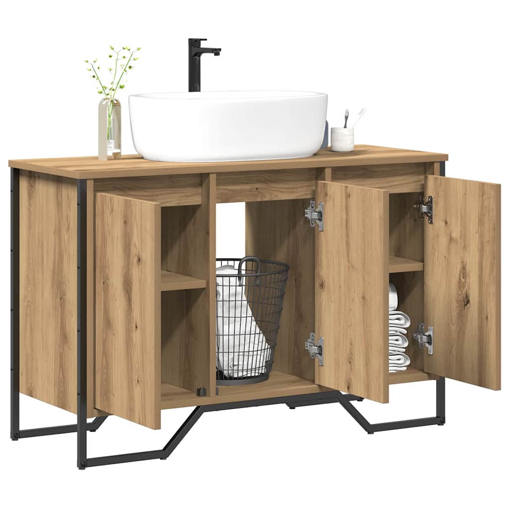 Bathroom Sink Cabinet with Storage Artisan Oak 91 x 35 x 60 cm