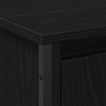 Bathroom Sink Cabinet Black Oak 91 x 35 x 60 cm Engineered wood