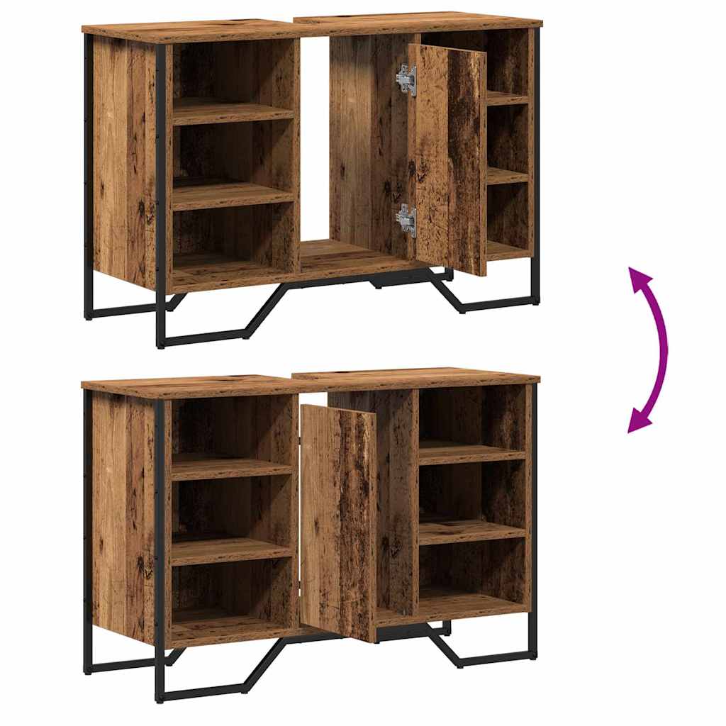 Bathroom Sink Cabinet Old Wood 91 x 35 x 60 cm Engineered wood