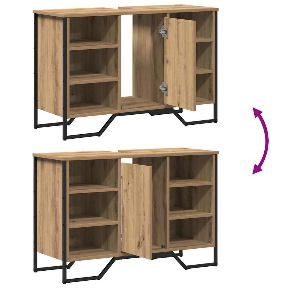 Bathroom Sink Cabinet with Shelf Artisan Oak 91 x 35 x 60 cm