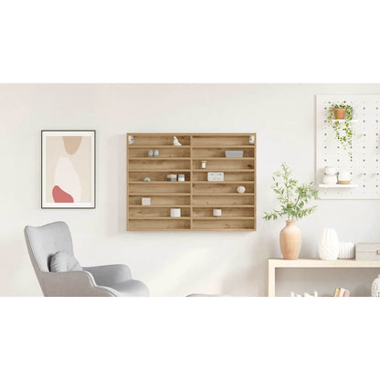 Display Cabinet Artisan Oak 100 x 8.5 x 75 cm Engineered Wood