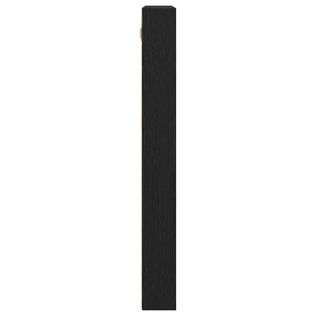 Display Cabinet Wall-Mounted Black Oak 100 x 8.5 x 75 cm