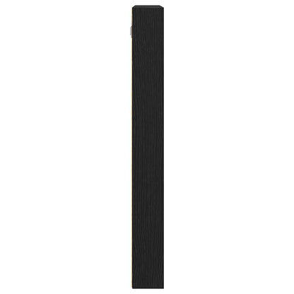 Display Cabinet Wall-Mounted Black Oak 100 x 8.5 x 75 cm