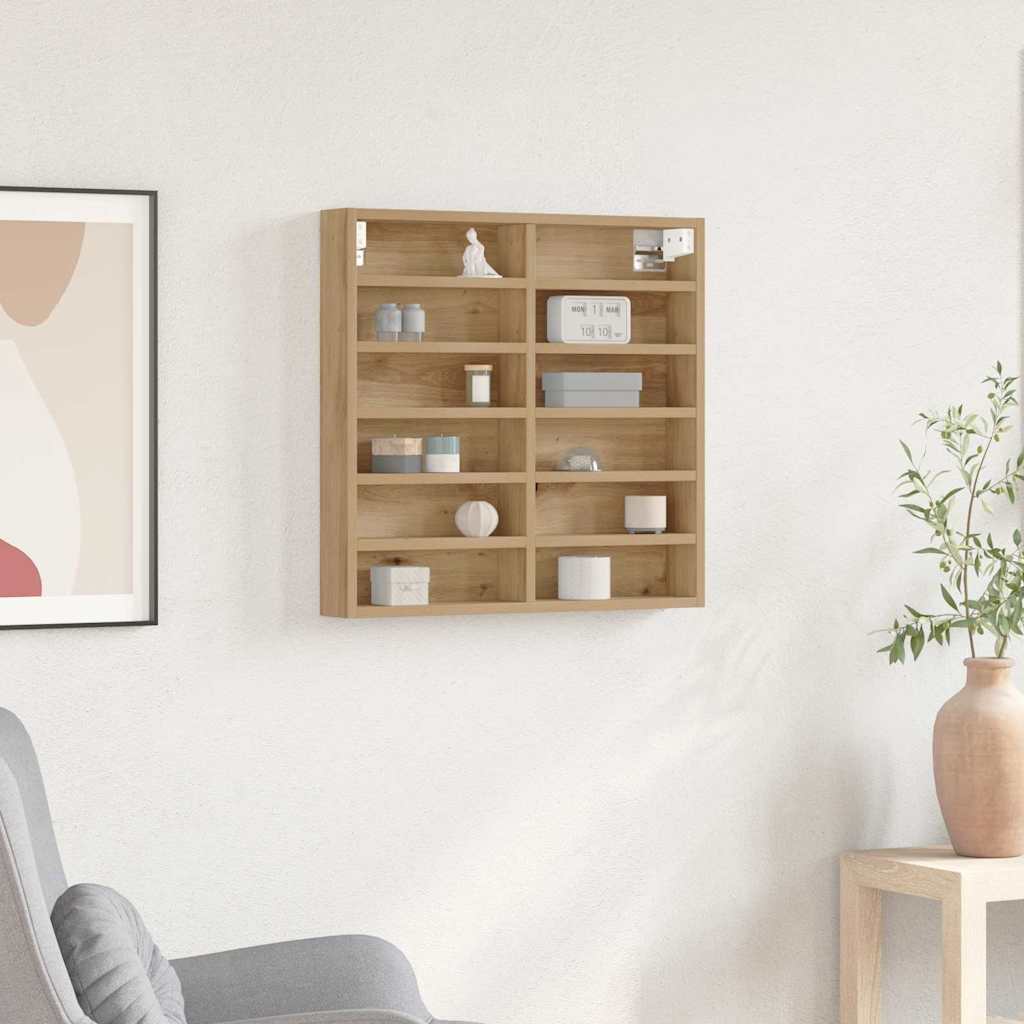 Display Cabinet Artisan Oak 60 x 8.5 x 58 cm Engineered Wood