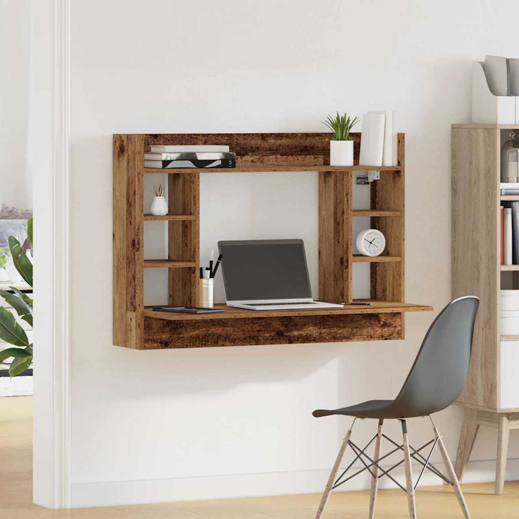 Wall-Mounted Desk Old wood 105 x 48 x 75 cm Engineered wood