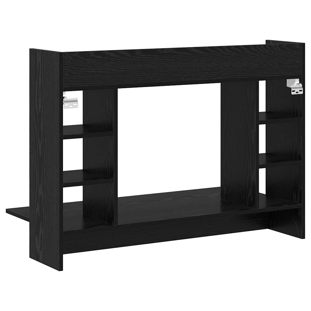 Wall-Mounted Desk Black oak 105 x 48 x 75 cm Engineered wood