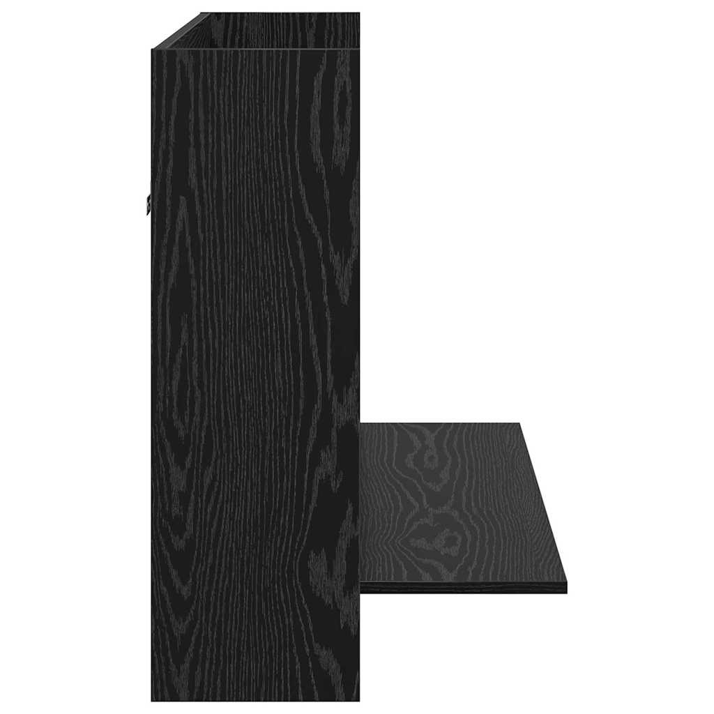 Wall-Mounted Desk Black oak 105 x 48 x 75 cm Engineered wood