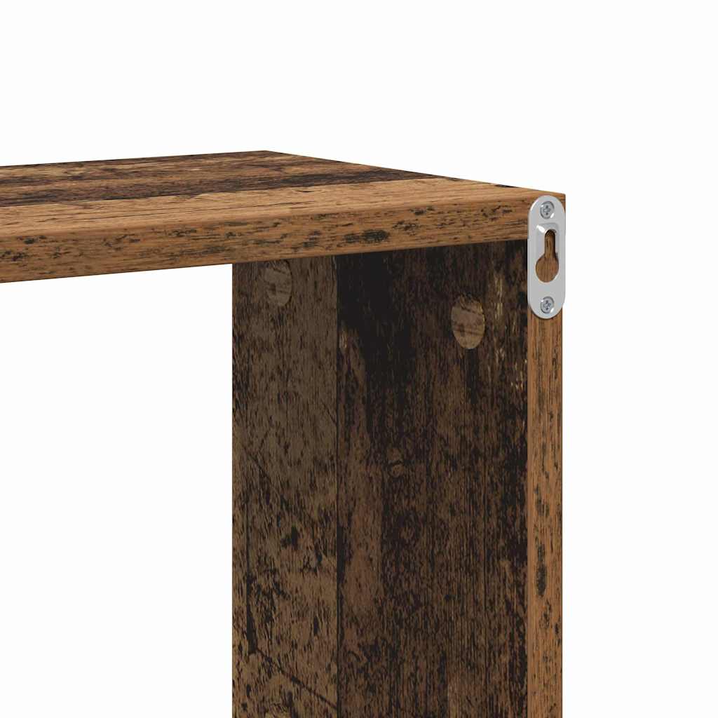 Wall Shelf with Shelf Wall-mounted Brown Engineered Wood