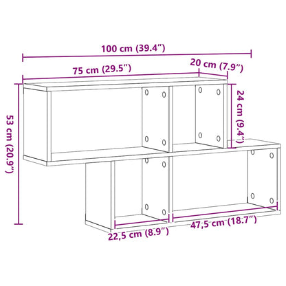 Wall Shelf with Shelf Wall-mounted Brown Engineered Wood