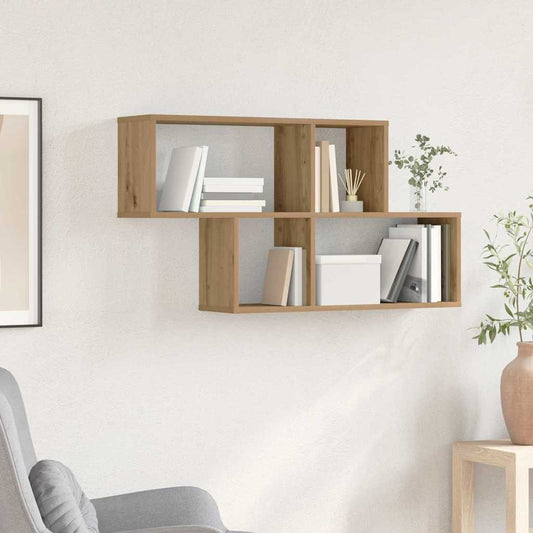 Wall Shelf with Shelf Wall-mounted Brown Engineered Wood