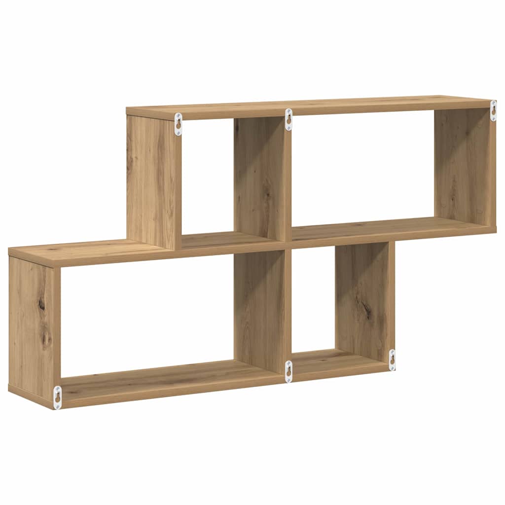 Wall Shelf with Shelf Wall-mounted Brown Engineered Wood