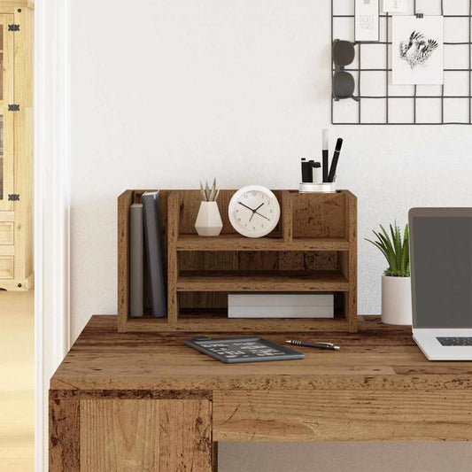 Desk Organiser Old Wood 44.5 x 24 x 25 cm Engineered Wood