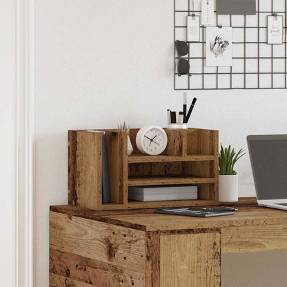 Desk Organiser Old Wood 44.5 x 24 x 25 cm Engineered Wood
