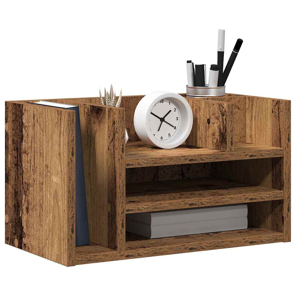 Desk Organiser Old Wood 44.5 x 24 x 25 cm Engineered Wood