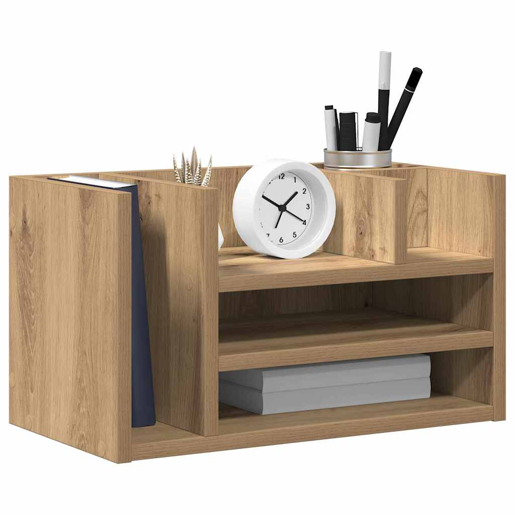 Desk Organiser Black oak 44.5 x 24 x 25 cm Engineered Wood