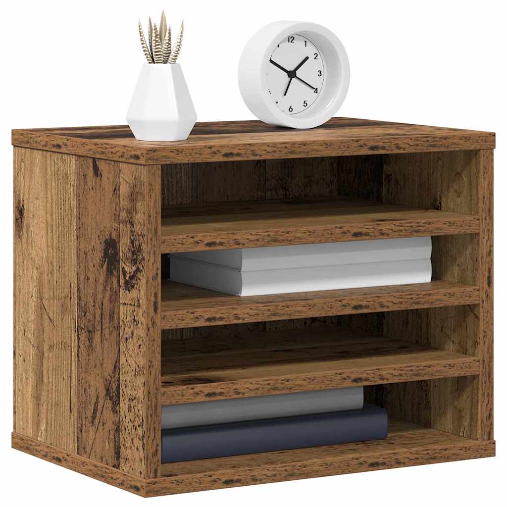 Desk Organiser Old Wood 36 x 26 x 29.5 cm Engineered Wood