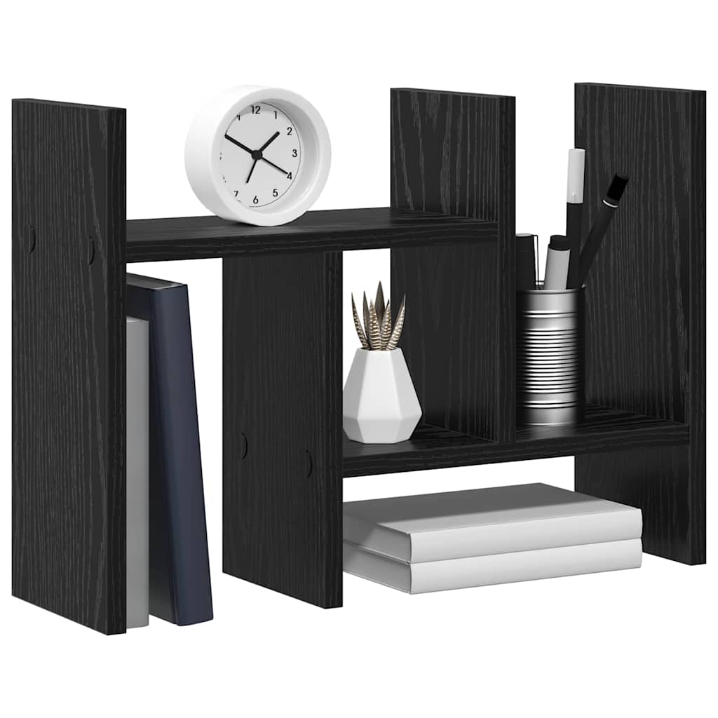 Desk Organiser Black Oak 34.5 x 15.5 x 35.5 cm Engineered Wood