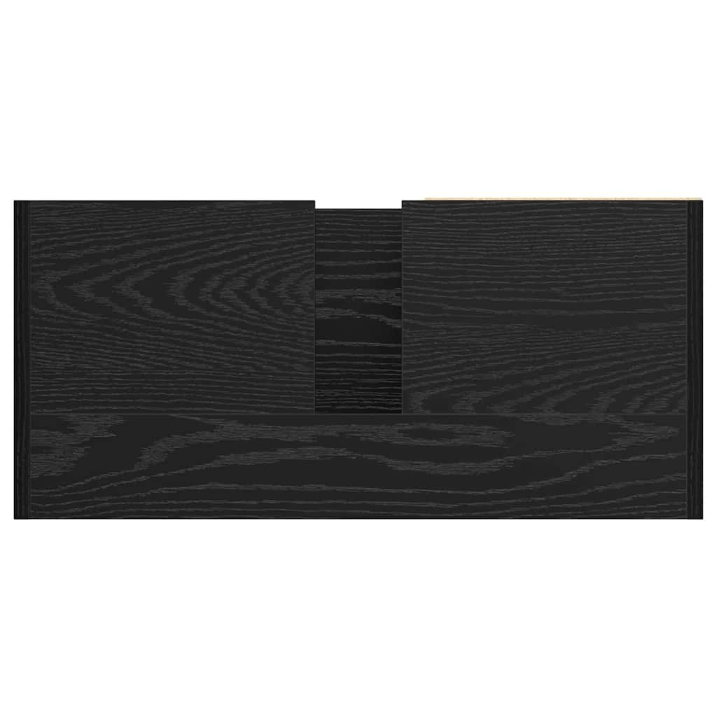 Bathroom Cabinet Black Oak 63 x 29 x 55 cm Engineered wood