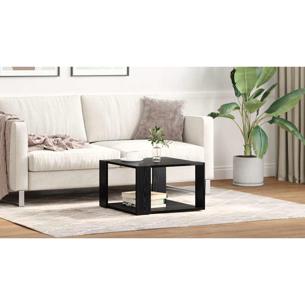 Coffee Table Black Oak 51.5 x 51.5 x 30 cm Engineered Wood