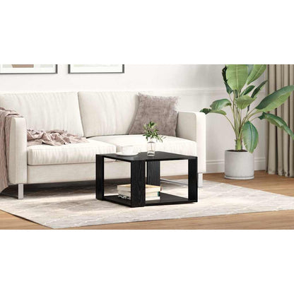 Coffee Table Black Oak 51.5 x 51.5 x 30 cm Engineered Wood