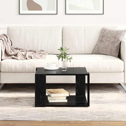 Coffee Table Black Oak 51.5 x 51.5 x 30 cm Engineered Wood