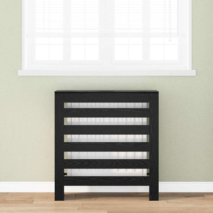 Radiator Cover Black Oak 78 x 20 x 82 cm Engineered Wood