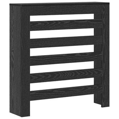 Radiator Cover Black Oak 78 x 20 x 82 cm Engineered Wood