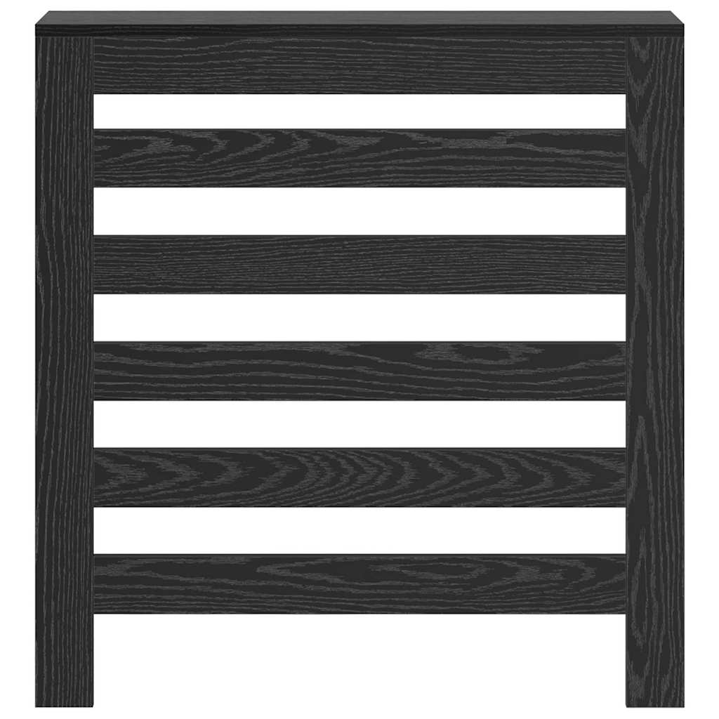 Radiator Cover Black Oak 78 x 20 x 82 cm Engineered Wood