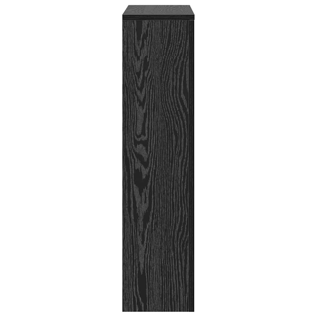 Radiator Cover Black Oak 78 x 20 x 82 cm Engineered Wood
