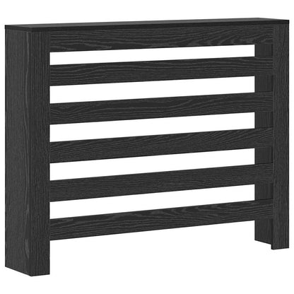 Radiator Cover Black Oak 104 x 20 x 82 cm Engineered Wood