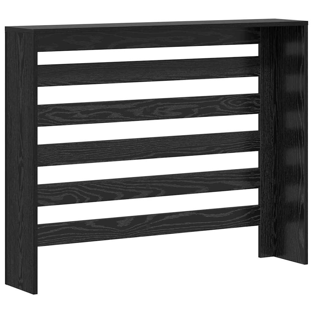 Radiator Cover Black Oak 104 x 20 x 82 cm Engineered Wood