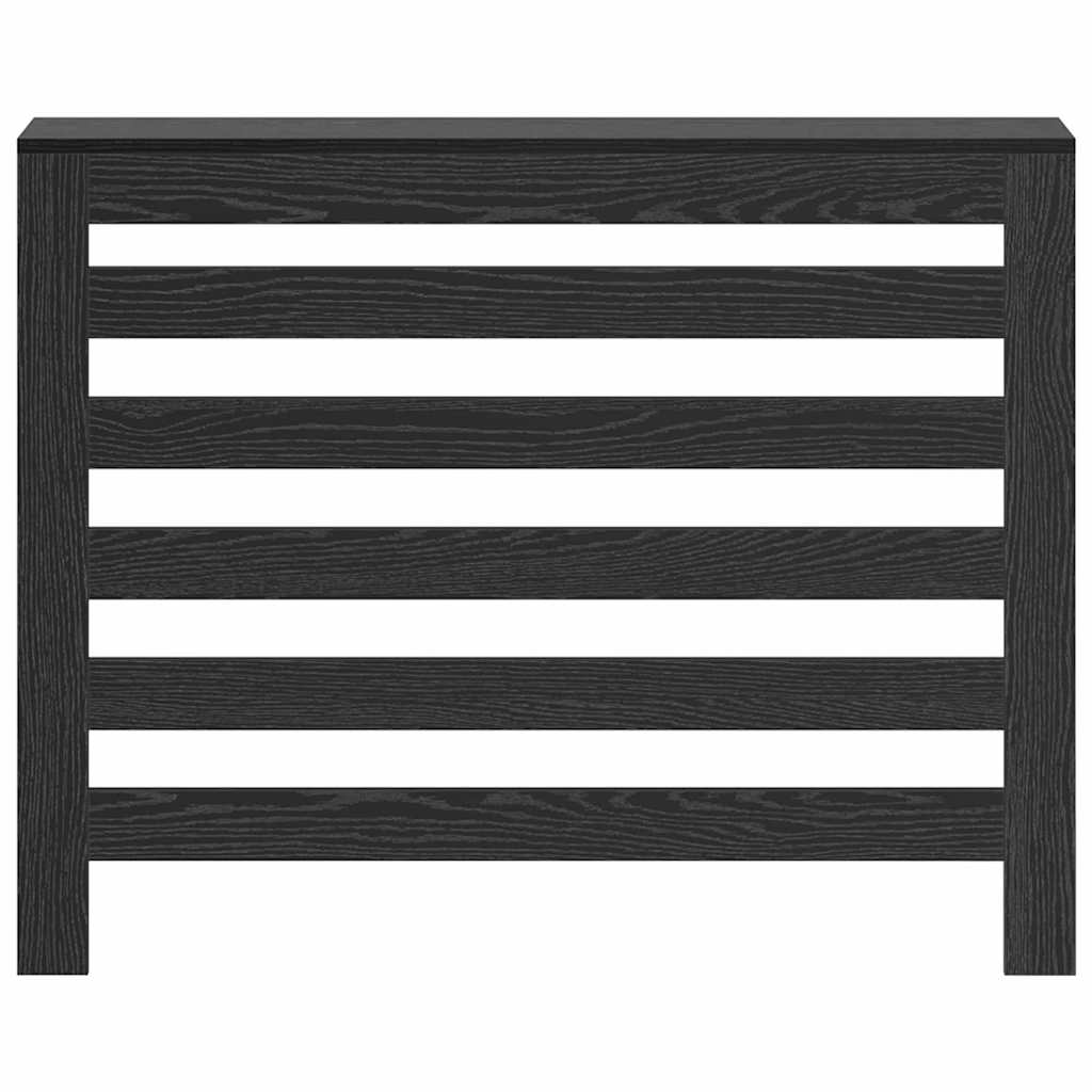 Radiator Cover Black Oak 104 x 20 x 82 cm Engineered Wood