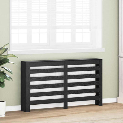 Radiator Cover Black Oak 149 x 20 x 82 cm Engineered Wood