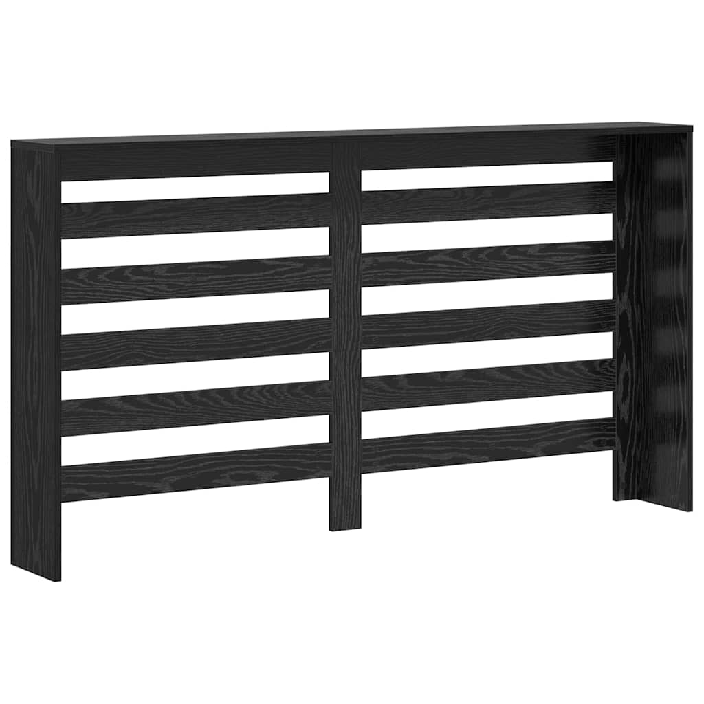 Radiator Cover Black Oak 149 x 20 x 82 cm Engineered Wood