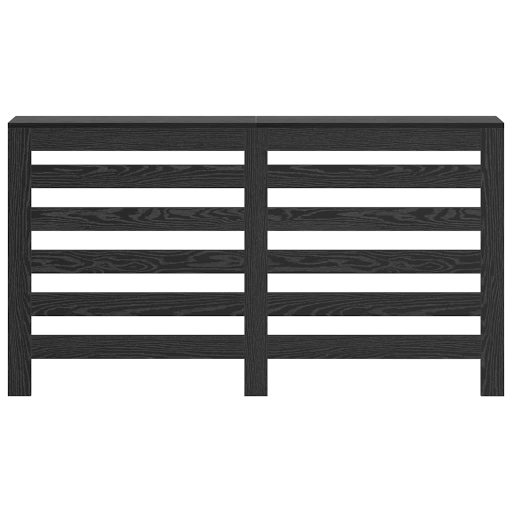 Radiator Cover Black Oak 149 x 20 x 82 cm Engineered Wood