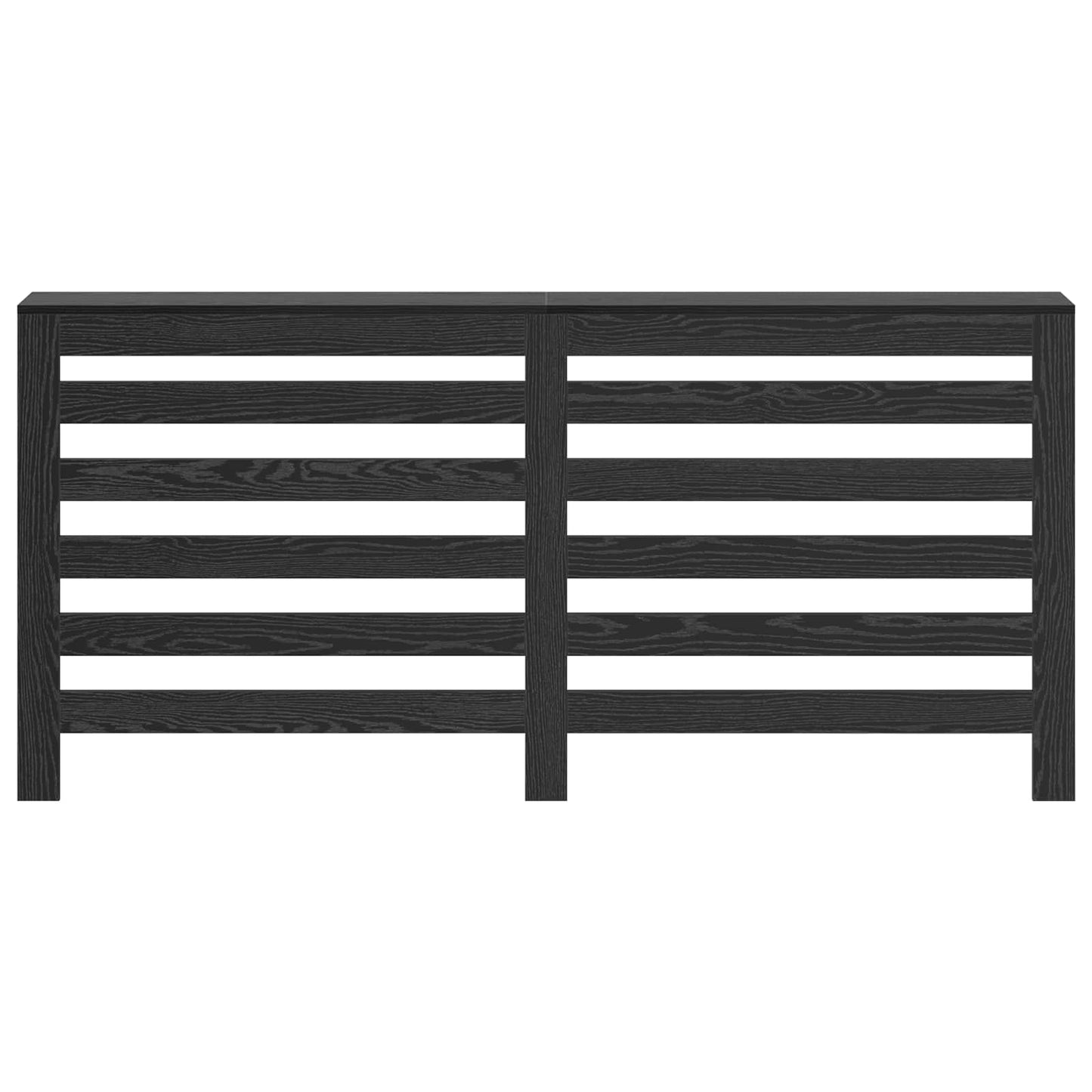 Radiator Cover Black Oak 175 x 20 x 82 cm Engineered Wood