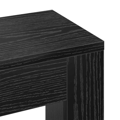 Radiator Cover Black Oak 205 x 21.5 x 83.5 cm Engineered Wood
