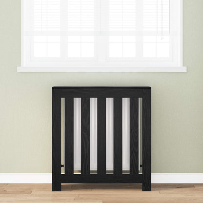 Radiator Cover Black Oak 78 x 20 x 82 cm Engineered Wood