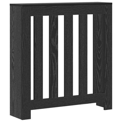 Radiator Cover Black Oak 78 x 20 x 82 cm Engineered Wood