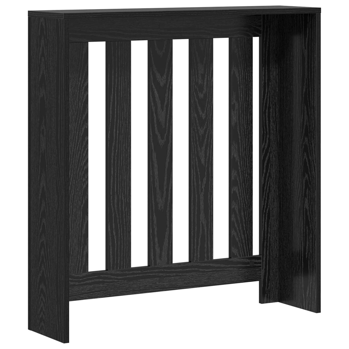 Radiator Cover Black Oak 78 x 20 x 82 cm Engineered Wood