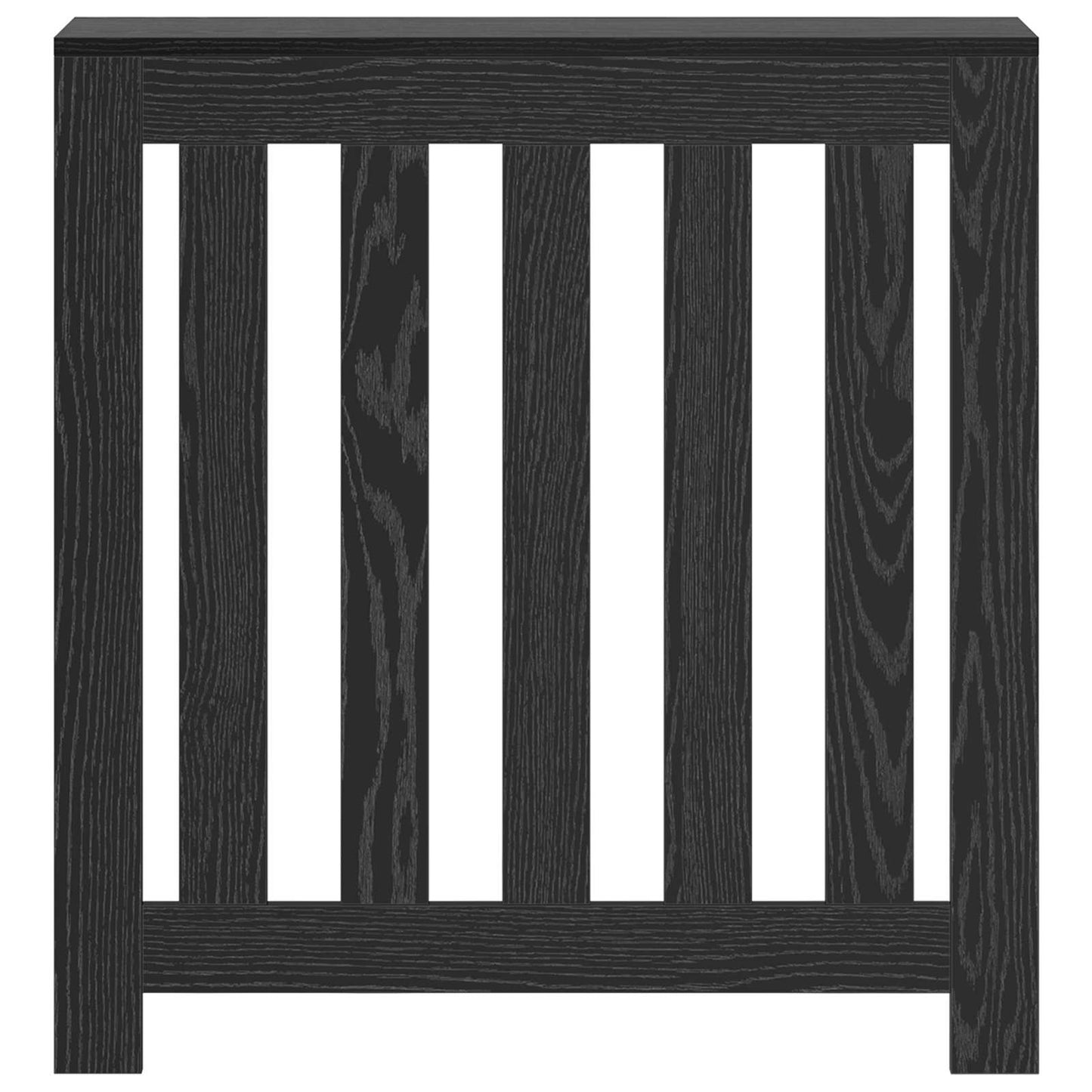 Radiator Cover Black Oak 78 x 20 x 82 cm Engineered Wood