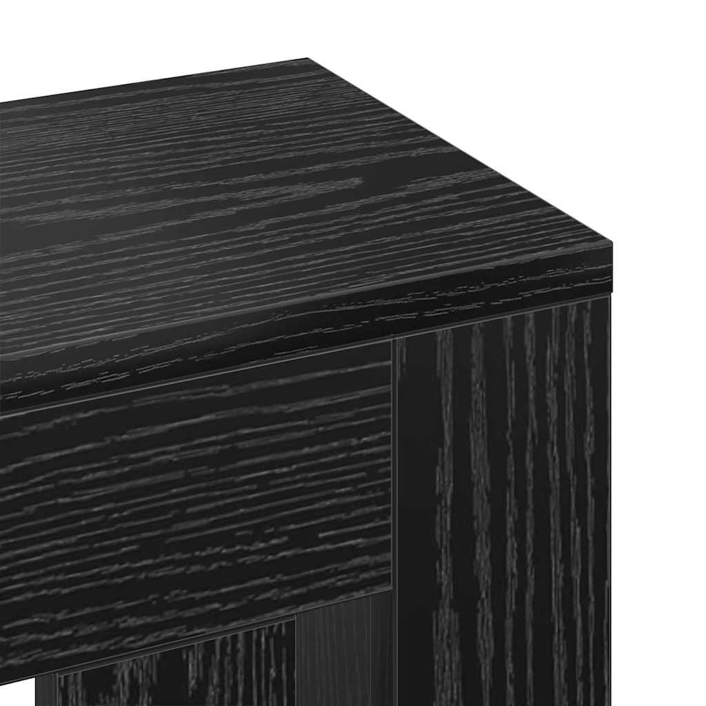 Radiator Cover Black Oak 104 x 20 x 82 cm Engineered Wood