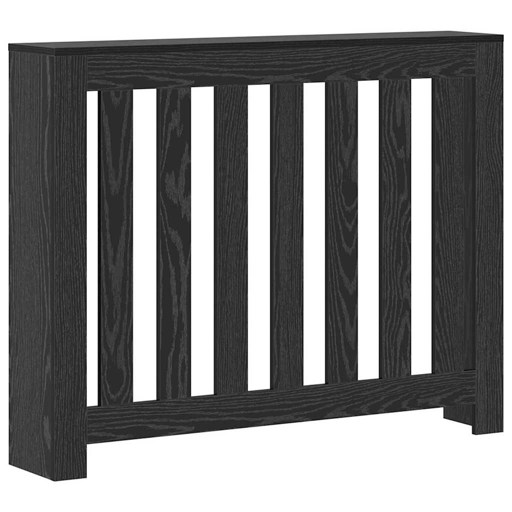 Radiator Cover Black Oak 104 x 20 x 82 cm Engineered Wood