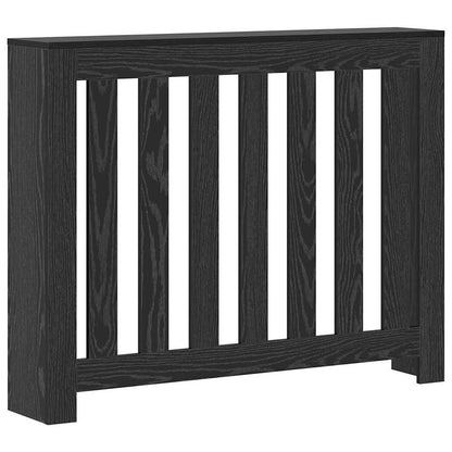 Radiator Cover Black Oak 104 x 20 x 82 cm Engineered Wood