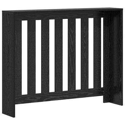 Radiator Cover Black Oak 104 x 20 x 82 cm Engineered Wood